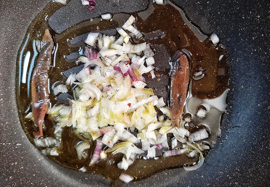 Pasta con le sarde - Preparazione