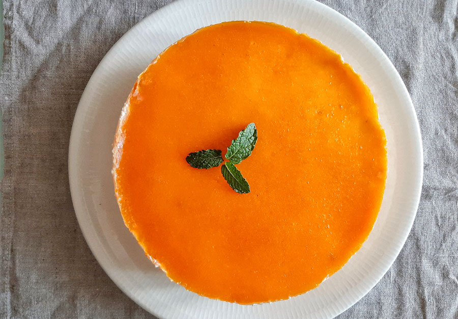 Torta fredda albicocche e ricotta