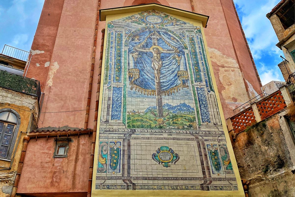 Pannello di maiolica